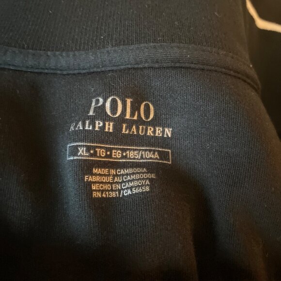 Polo Ralph Lauren Interlock Tracksuit Jacket XL & Pants L Black White Stripe NEW - Picture 10 of 15